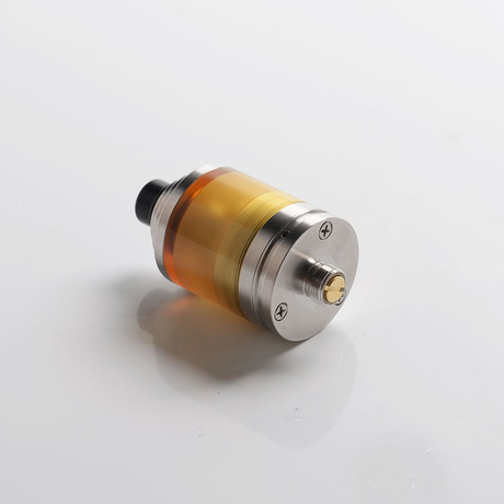 SXK Small Blind Style MTL RTA Rebuildable Tank Vape Atomizer - Silver, 316 Stainless Steel + PEI, 22mm Diameter, 2.0ml