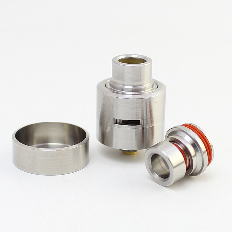 SXK M-Atty FYF M-Atty V2 Style RDA Rebuildable Dripping Vape Atomizer w/ BF Pin - Silver, 316 Stainless Steel, 20mm Diameter