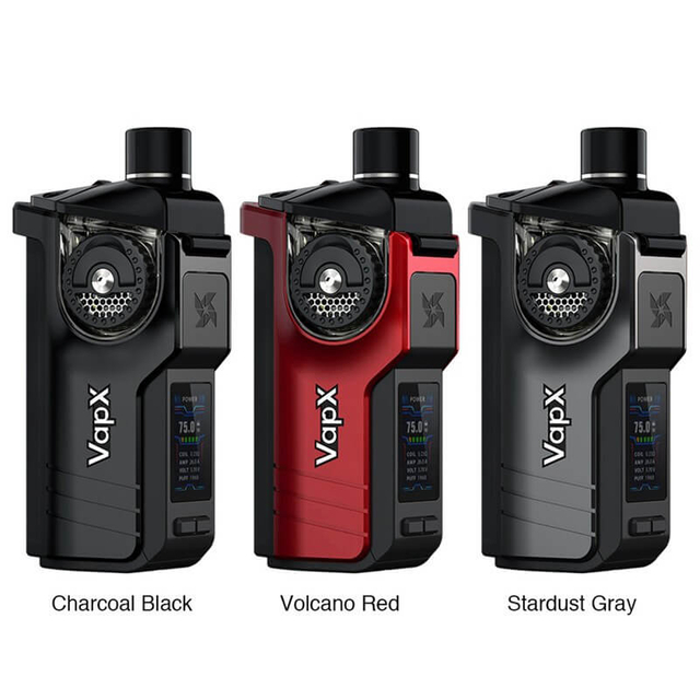 Authentic VapX Geyser 100W VW Pod System Vape Kit - Charcoal 5~100W