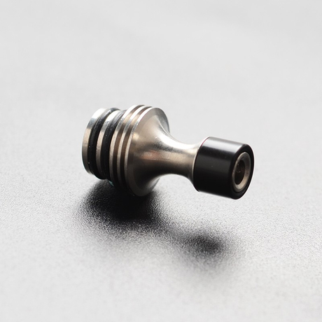 Daruma Slit2 Style Long Hybrid 510 Drip Tip Set for RDA / RTA / RDTA Atomizer - Silver + Black + White + Brown, SS + POM + PEI