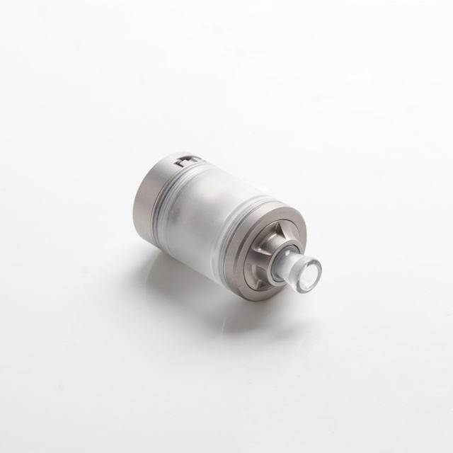 Vapeasy Roulette Style MTL / DL RTA Rebuildable Tank Vape Atomizer - Silver, Stainless Steel, 3.5ml, 22mm Diameter