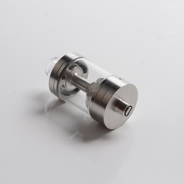 SXK VMM Imperia Style RTA Rebuildable Tank Vape Atomizer - Silver, 316 Stainless Steel + Glass, 5ml, 22mm Diameter