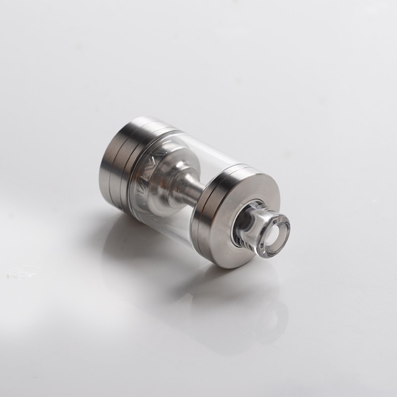 SXK VMM Imperia Style RTA Rebuildable Tank Vape Atomizer - Silver, 316 Stainless Steel + Glass, 5ml, 22mm Diameter