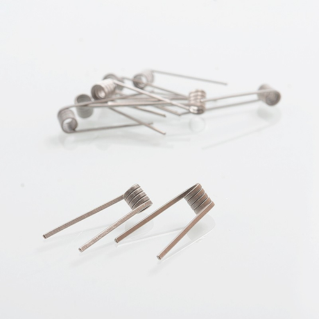 Authentic Coilology Staple Ni80 Wire Prebuilt Coil - 38GA x 28GA x 8 + 36GA, 0.34 Ohm (10 PCS)
