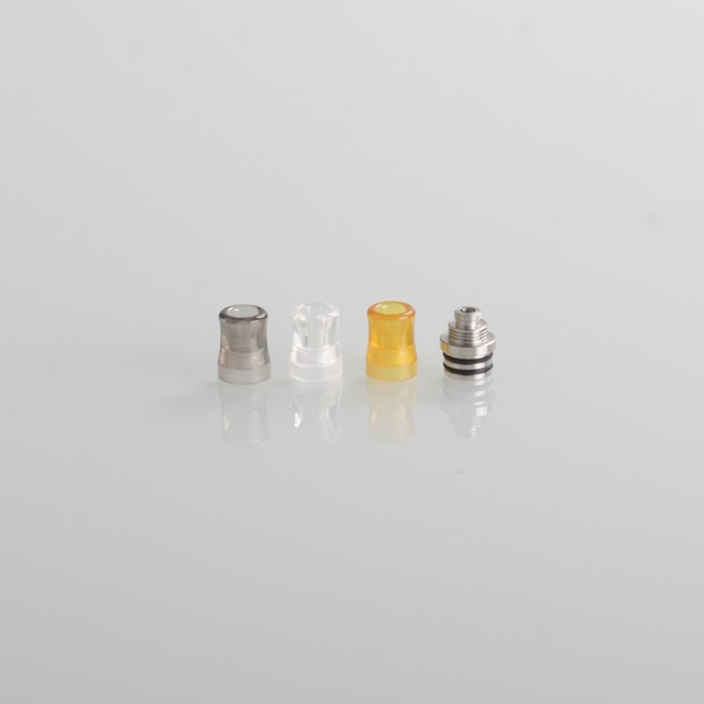 415 510 Drip Tip Set for RBA / RTA / RDA Vape Atomizer - 1 x Drip Tip Base, 1 x PEI Mouthpiece, 2 x PC Mouthpiece