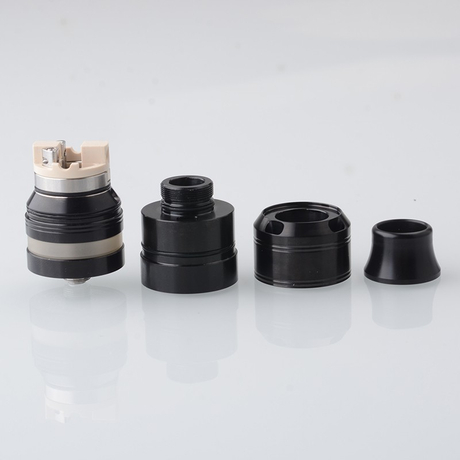 Cabeo Style DL / MTL RTA Rebuildable Tank Vape Atomizer 5.0ml, Single Coil Configuration, 24mm Diameter