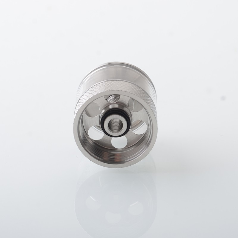 Empire V Style RTA Replacement Glass Tank Tube Kit – Blank / Knurled Surface, Stainless Steel Base, Transparent
