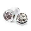 SXK Bastard V2 Style RTA – 3.5ml Rebuildable Tank Atomizer, Silver, 316 Stainless Steel + Acrylic, 22mm, 6 Air Pins Included
