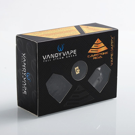 Authentic Vandy Vape Capstone RDA Rebuildable Dripping Atomizer w/ BF Pin - Matte Black, Stainless Steel, 24mm Diameter