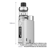 Authentic Vaporesso SWAG II 80W VW Box Mod w/ NRG PE Tank Atomizer Kit - Silver, 3.5ml, 5~80W, 1 x 18650