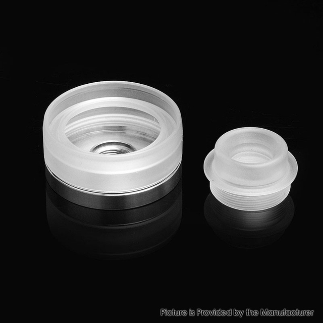 Replacement Acrylic Drip Tip + SS Base + Forest Tank Accessories Kit for Split / Split R Atty Style RDTA - Translucent