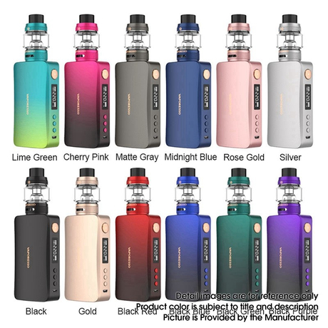 Authentic Vaporesso Gen S 220W TC VW Box Mod Vape Starter Kit w/ NRG-S Tank Atomizer - Black Green, 5~220W, 2 x 18650, AXON Chip