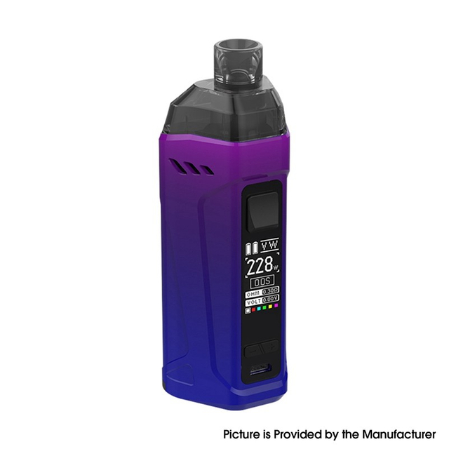 Authentic Rincoe Manto Max 228W Triple AIO TC VW Pod System Mod Vape Kit - Tarnish, 1~228W