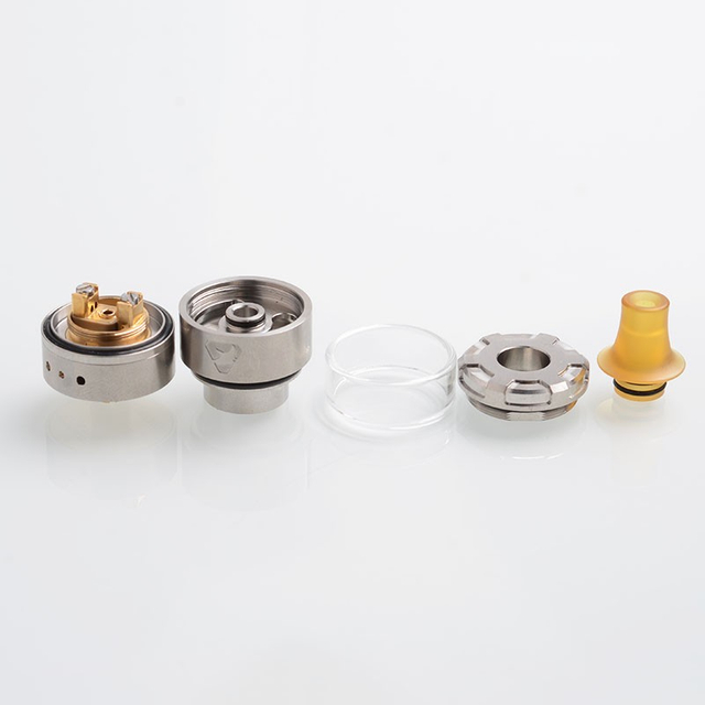 Authentic Advken Manta V2 MTL 2.0 RTA Rebuildable Tank Atomizer, Stainless Steel + Glass, 2ml, 22mm Diameter