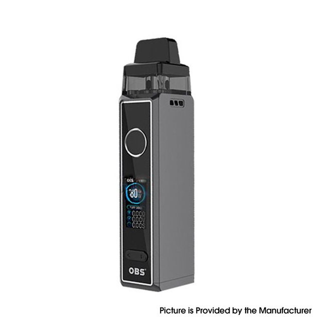 Authentic OBS Cabo 80W VW Variable Wattage Mod Pod System Vape Starter Kit - Gun Metal, 5~80W, 2.5 / 3.0ml, 0.2 / 0.4ohm