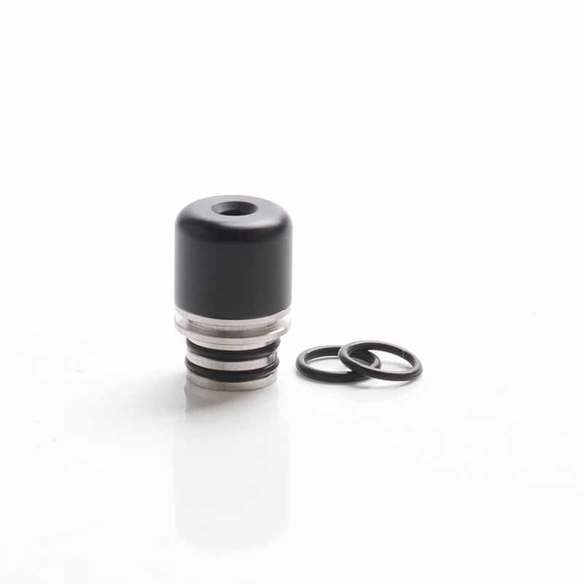 Authentic Auguse Penggantian MTL 510 Tip tetes untuk RDA / RTA / RDTA / Tangki Sub -ohm Vape Atomizer - Black, Pom, 16.5mm