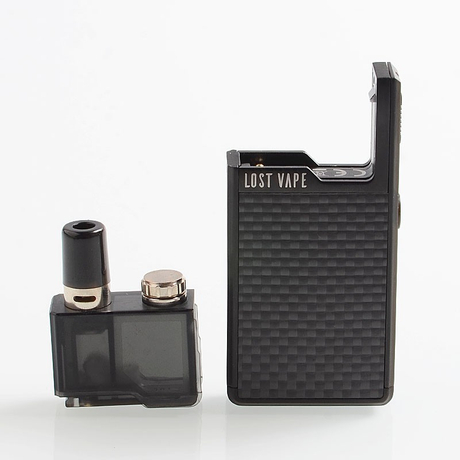 Authentic Lost Vape Orion DNA GO 40W 950mAh All-in-one Starter Kit - Gold Textured Carbon Fiber, 2ml, 0.25 Ohm / 0.5 Ohm
