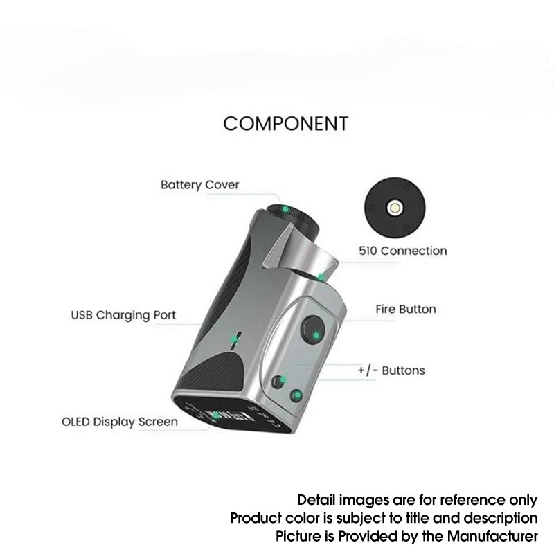 Authentic Dovpo College DNA60 60W TC VW Variable Wattage Vape Box Mod , 1~60W, 1 x 18650, EVOLV DNA60 chipset