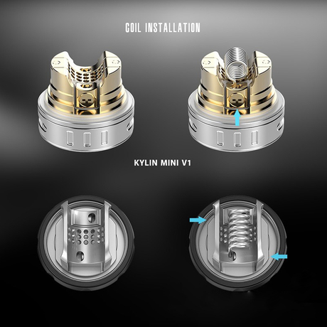 Authentic Vandy Vape Kylin Mini V2 RTA Rebuildable Tank Vape Atomizer - Rainbow, 3.0 / 5.0ml, 24.4mm Diameter