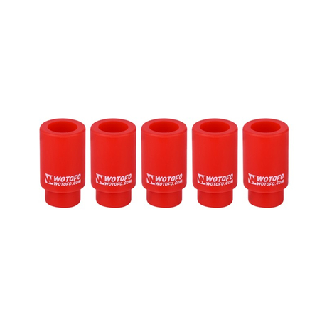 Authentic Wotofo Disposable 510 Drip Tip for RDA / RTA / Sub Ohm Tank Atomizer - Red, Silicone (5 PCS)