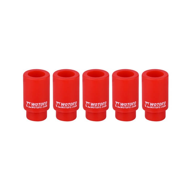 Authentic Wotofo Disposable 510 Drip Tip for RDA / RTA / Sub Ohm Tank Atomizer - Red, Silicone (5 PCS)