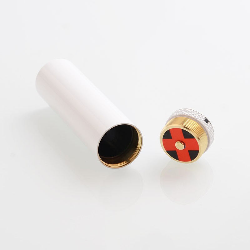 Authentic Uwell Soulkeeper Mechanical Mod - White, Brass, 1 x 18650 / 20700 / 21700