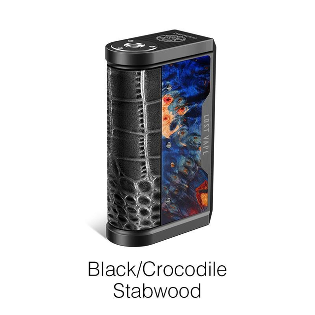 Authentic Lost Vape Centaurus DNA 250C 200W TC VW Vape Box Mod - Black/Crocodile-Stabwood, 2 x 18650, 1~200W, 200~600'F
