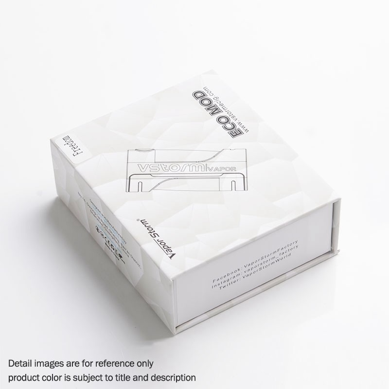 Authentic Vapor Storm Eco 90W Mechanical Box Mod - Vapo on White, ABS, 1 x 18650