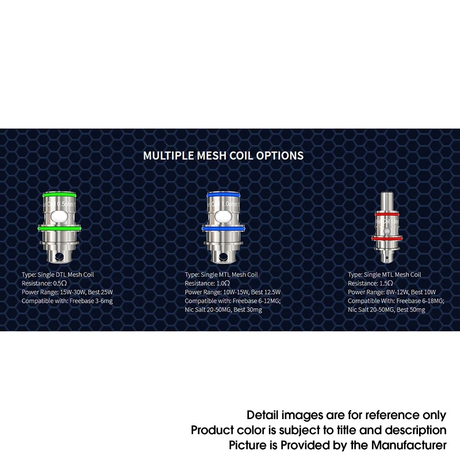Authentic FreeMax Fireluke 22 Sub Ohm Tank Vape Atomizer Clearomizer - Black, 3.5ml, 0.5ohm, 22mm Diameter