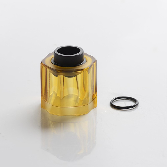 Authentic Auguse era mtl RTA Vape Penggantian Atomizer Tabung tangki heksagonal - kuning tembus pctg, pctg