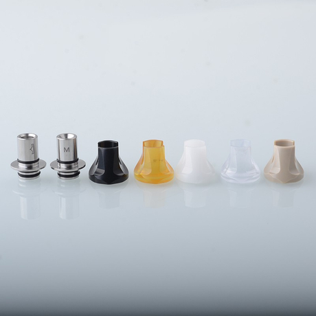 Monarchy Cyber 510 Drip Tip Set - SS + POM + PC + POM + PEI + PEEK, DL / MTL, 2 PCS 510 Connector + 5 PCS Mouthpiece