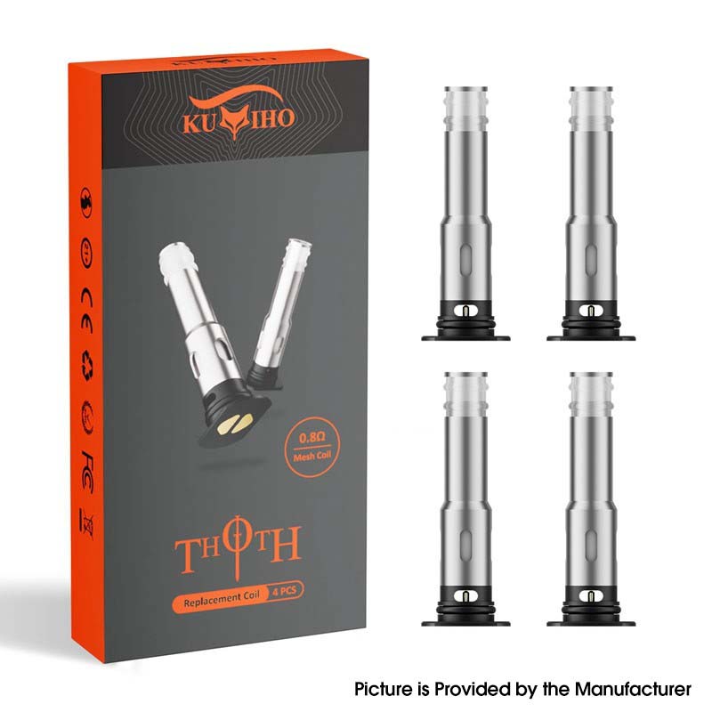 Authentische Kumiho Thoth -Ersatzspulen für Thoth T / G / C / S Pod - 4 PCs
