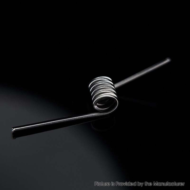 Authentic Thunder Cloud Blaze NI80 3コアエイリアンコイル - まっすぐ/反対、29GA X 3 + 38GA、0.4OHM（2 PCS）