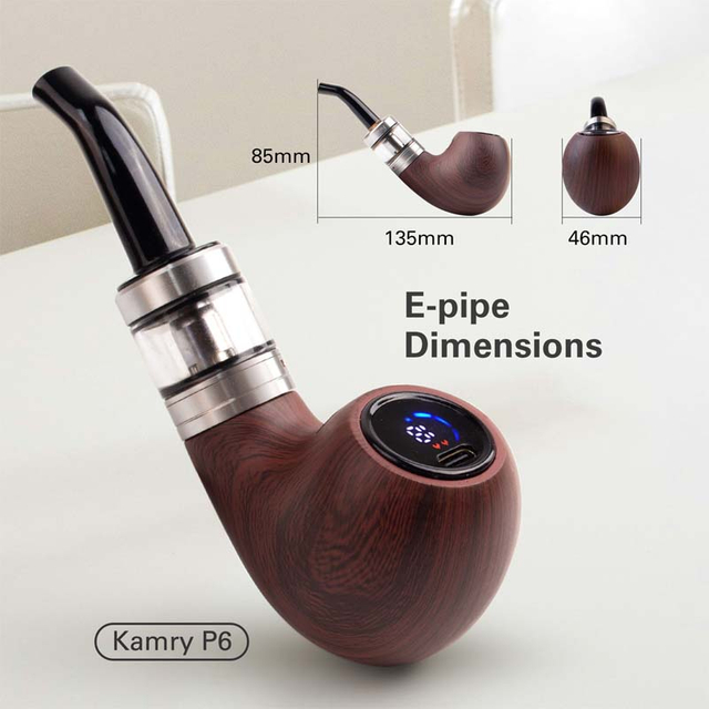 Kamry P6 LED E-Pipe Kit – 1100mAh Electronic Pipe Vaporizer with LED Effect