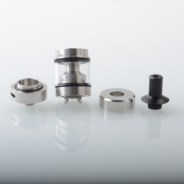 Tripod 2 RTA Rebuildable Tank Atomizer - Silver, 2.0ml, 22mm, Air Pins 0.8, 1.0, 1.2, 1.5, 1.8, 2, 2.5, 3, 3.5, 4mm