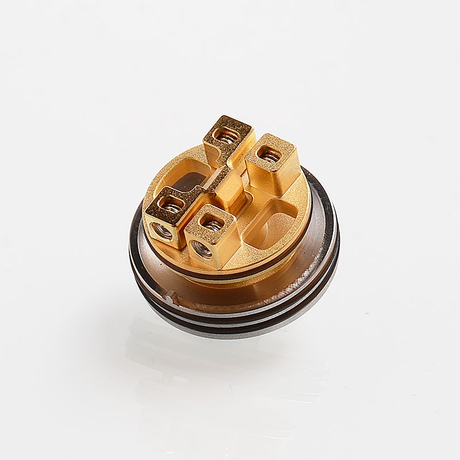 Authentic One Top Onetopvape Gemini RDTA Rebuildable Dripping Tank Atomizer- Gun Metal, Stainless Steel + PC, 26.5mm Diameter