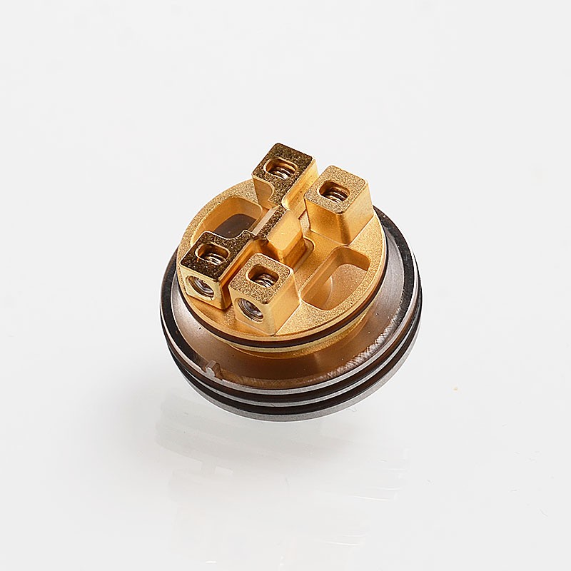 Authentic One Top Onetopvape Gemini RDTA Rebuildable Dripping Tank Atomizer- Gun Metal, Stainless Steel + PC, 26.5mm Diameter