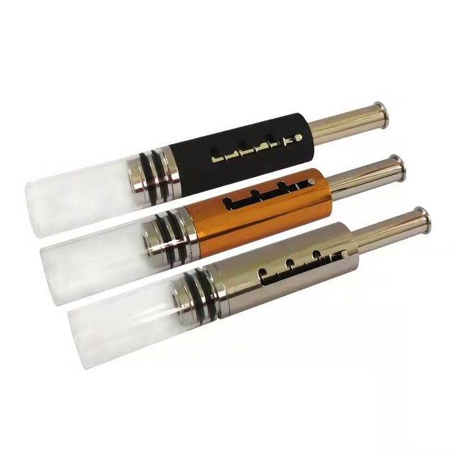 EDG Retractable Glass Tobacco Pipe – Piston Design Dry Burner for Herbs & Smoking Accessories