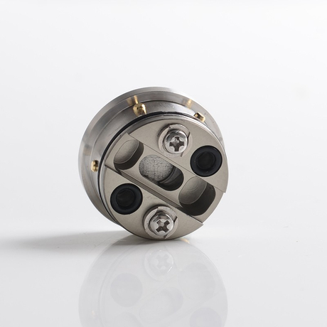 ShenRay Squ Arise Style RTA Rebuildable Tank Vape Atomizer - Silver, 316SS + PSU, 4.0ml, DL / MTL, 24mm Diameter