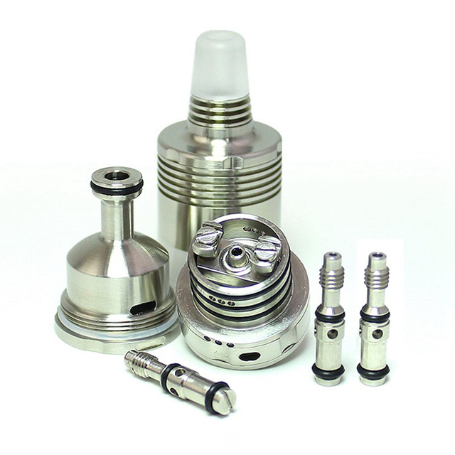 SXK BY-kA V.9 V9 MTL RTA Rebuildable Tank Atomizer - Silver, Nano Version 3.0ml, 22mm Diameter