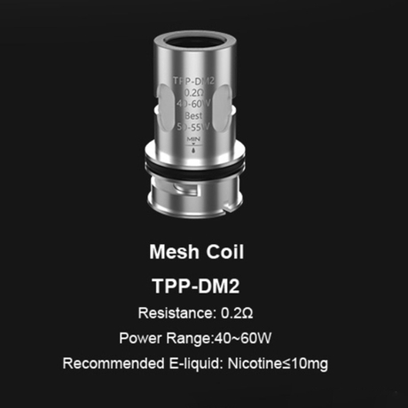 Voopoo TPP Replacement TPP-DM2 Coil for Drag 3 Kit / TPP Tank Atomizer - 0.2ohm (40~60W) (3 PCS)
