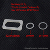 SXK Ersatz Silicon O -Ring -Kit für SXK BB Vapesnail Style Tank RBA - Weiß, 22 x 14 x 3 mm + 9 mm + 10 mm (3 Stcs)