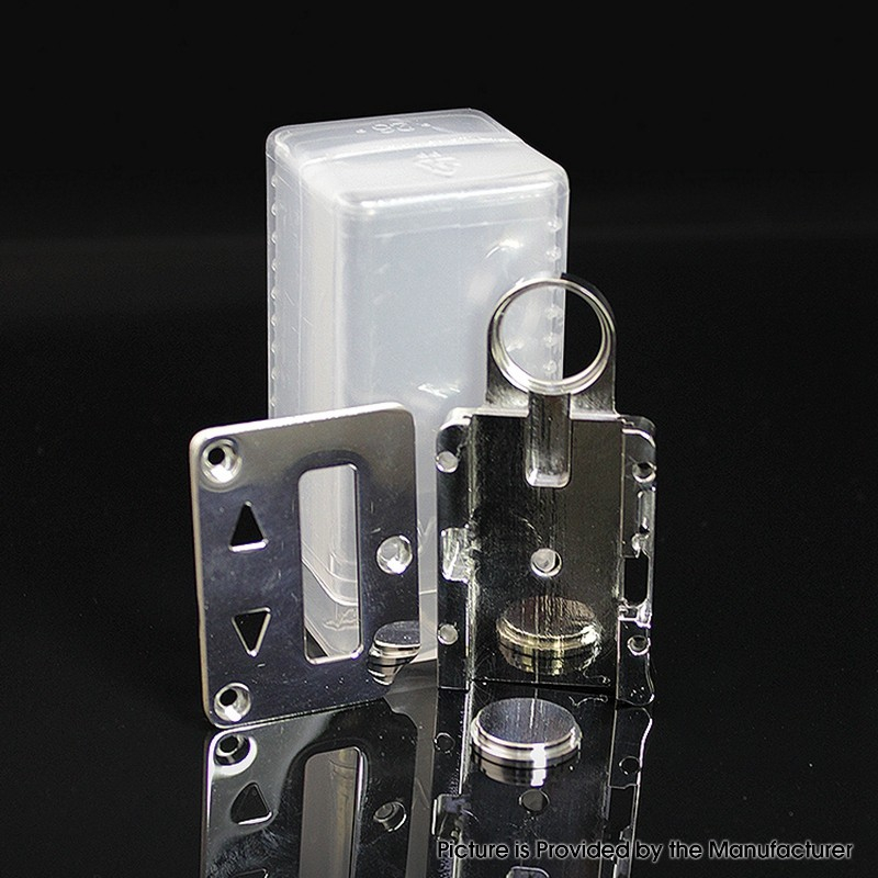 SXK tombol api + pelat layar + pelat tombol diatur untuk SXK BB 60W / 70W Box Mod kit - perak, stainless steel (3 pcs)