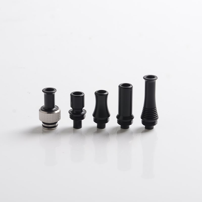 Kit de ponta de gotejamento do Auguse CG V2 510 para Atomizador de Vape RBA / RDA / RDA - Black Matte, POM + SS (5 PCs)