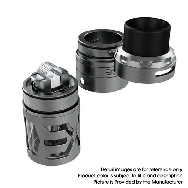 Authentic Exvape EXpromizer TCX DL RDTA Rebuildable Dripping Tank Vape Atomizer SS + Glass + POM, 7.0ml, 25mm Dia.