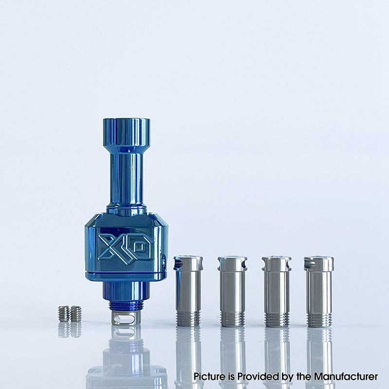 Rekavape Wick D XO Style RBA Bridge for BB / Billet / Boro Mod - Blue Titanium, 5 PCS Air Pin