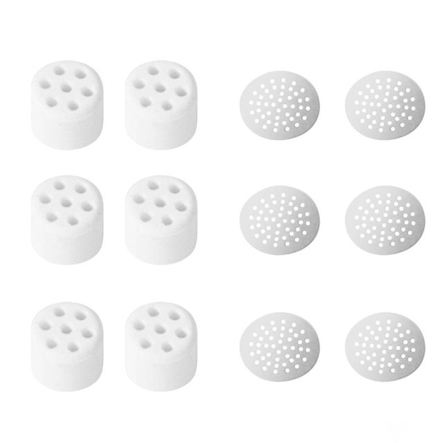 Green Fire Origin II Dry Herb & Wax Vaporizer Replacement Filters Screens - 6 PCS SS304 Filters, 6 PCS Ceramic Filters