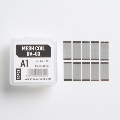 Damn Vape Doom X Mesh RTA Replacement DV-03 Mesh Coils - 0.11~0.16ohm (45~60W), KA1 (10 PCS)