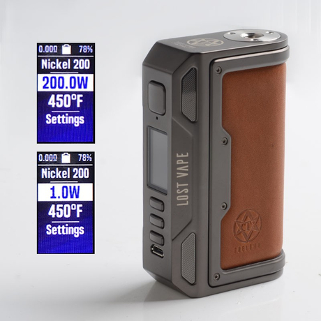 Lost Vape Thelema DNA250C 200W VW TC Box Mod, 1~200W, 200~600'F, 2 x 18650