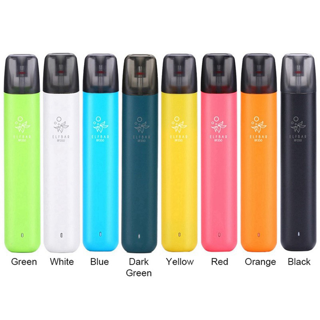 Elf Bar RF350 350mAh Pod System Vape Starter Kit, 1.6ml Refillable Pod Cartridge, 1.2ohm